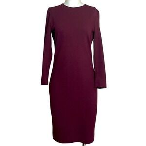 VINCE BURGUNDY LONG SLEEVE DRESS‎